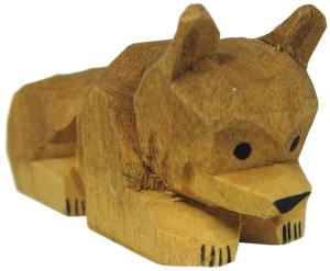 Kunstgewerbliche Schnitzterein Emil Helbig Braunbär liegend  (Kunstgewerbliche Schnitzterein Emil Helbig 09-17) Braunbär, liegend
